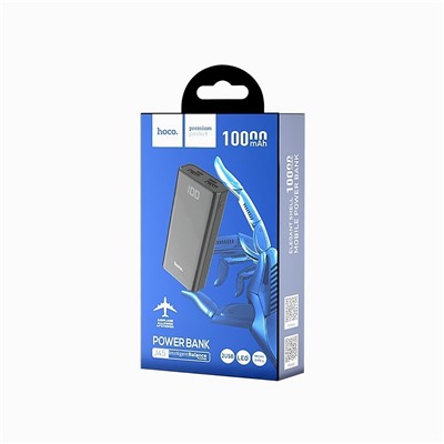 Внешний аккумулятор Hoco J45 (пов.уп) 10 000mAh Micro USB/USB Type-C/USB*2 (black)