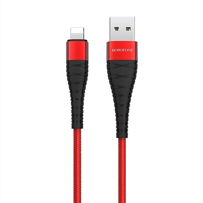 Кабель USB - Apple lightning Borofone BX32 Munificent  100см 2,4A  (red)
