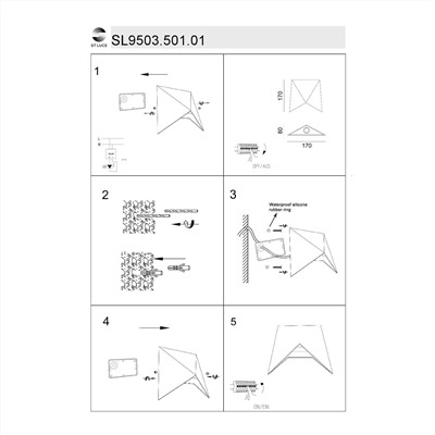 SL9503.501.01 Светильник уличный настенный ST-Luce Белый LED 1*7W 4000K