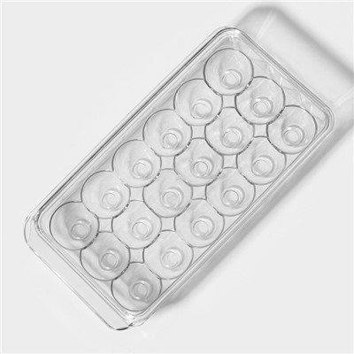 Контейнер для хранения яиц с крышкой RICCO, 18 ячеек, 32,5×16,5×7,5 см