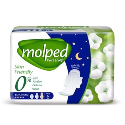 Прокладки гигиенические Molped Pure&Soft Night 6 шт