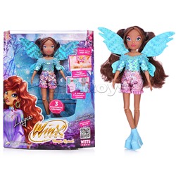 Шарнирная кукла  Winx Club "Magic reveal" Лейла с крыльями 3 шт., 24 см