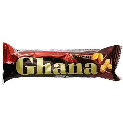 Шоколадный батончик с арахисом Ghana Lotte, Корея, 46 г Акция