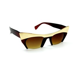 Солнцезащитные очки обрезные киски коричневый