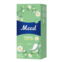 Прокладки женские гигиенические Meed Софт Део (NORMAL Soft Deo) ежедневные целлюлозные в индивидуальной упаковке, 20 шт. E-13С