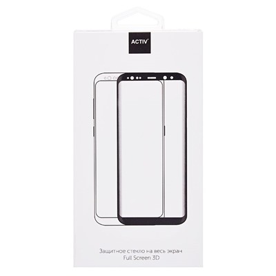 Защитное стекло Full Screen Activ Clean Line 3D для "Samsung SM-G935 Galaxy S7 Edge" (gold)
