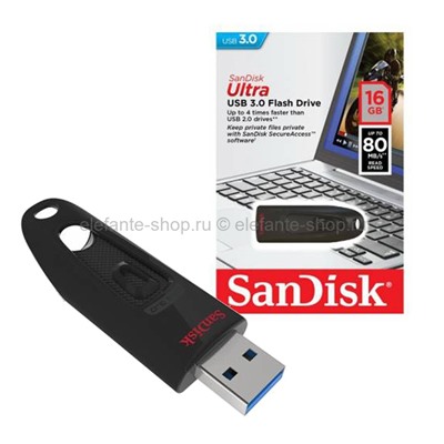 Флеш-накопитель USB 3.0 16GB SanDisk Ultra Black (UM)