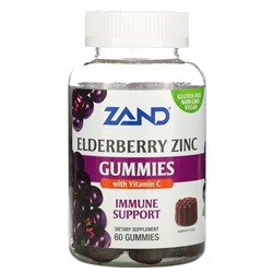 Zand, поддержка иммунитета, бузина, цинк и витамин С, 60 жевательных конфет