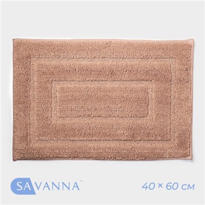Коврик для дома SAVANNA «Мягкость», 40×60 см, цвет розовый