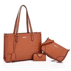 Набор сумок из 4 предметов, арт А90, цвет:коричневый