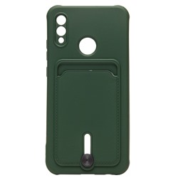 Чехол-накладка - SC304 с картхолдером для "Huawei Honor 10 Lite/P Smart 2019" (dark green) (208683)