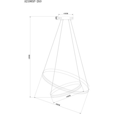 Подвесная люстра Arte Lamp MERIDIANA A2198SP-2GO