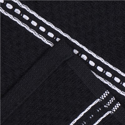 Полотенце Этель, цв. чёрный, 38х63 см, 100% хл, махра