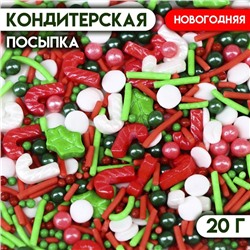 Новый год. Кондитерская посыпка "Новогодний микс №2", 20 г