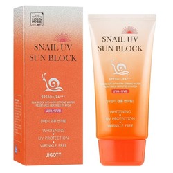 Солнцезащитный крем Jigott Snail Uv Sun Block Cream Spf50+/pa+++