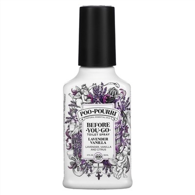 Poo-Pourri, Before-You-Go Toilet Spray, Lavender Vanilla, 4 fl oz (118 ml)