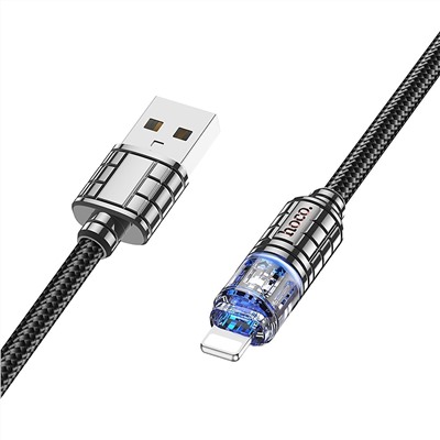 Кабель USB - Apple lightning Hoco U122  120см 2,4A  (black)