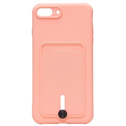 Чехол-накладка - SC304 с картхолдером для "Apple iPhone 7 Plus/iPhone 8 Plus" (light pink) (208672)