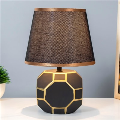 Настольная лампа "Нео" E14 40Вт черно-золотой 20х20х29 см