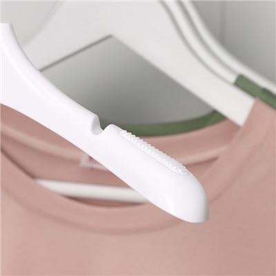 Плечики - вешалка для одежды, широкие плечи, 31×4×17 см, цвет белый