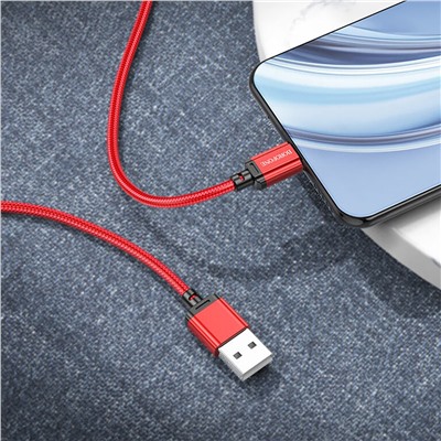 Кабель USB - micro USB Borofone BX87  100см 2,4A  (red)