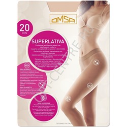 Super Lativa 20 Omsa розрачные, колготки 20 Ден с бесшовными „штанишками“.