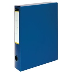 Папка-короб пластиковый 56мм на липучке, синяя 0,8 мм NB6356B inФОРМАТ