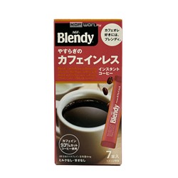 Кофе растворимый без кофеина в стиках AGF Blendy, Япония, 14 г * 7шт Акция