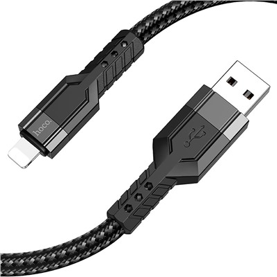 Кабель USB - Apple lightning Hoco U110 (повр. уп.)  120см 2,4A  (black)