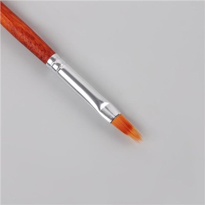 Кисть для дизайна ногтей «Омбре», 19 см, d - 5 × 12 мм, цвет коричневый