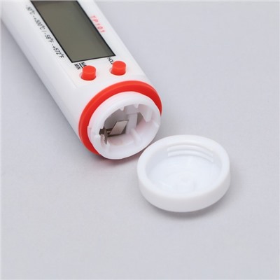 Термометр (термощуп) электронный на батарейках «Bon appetit», белый.