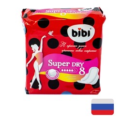 Прокладки "BIBI" Super Dry 8 шт. 5 капель, Россия