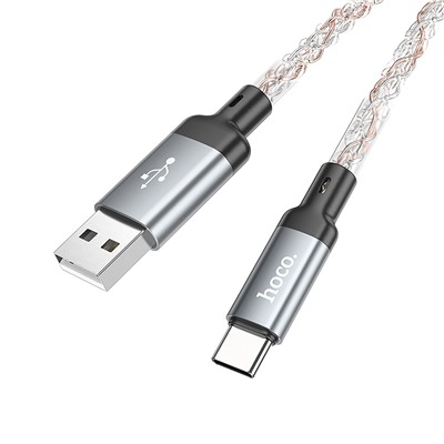 Кабель USB - Type-C Hoco U112   3A  (gray)