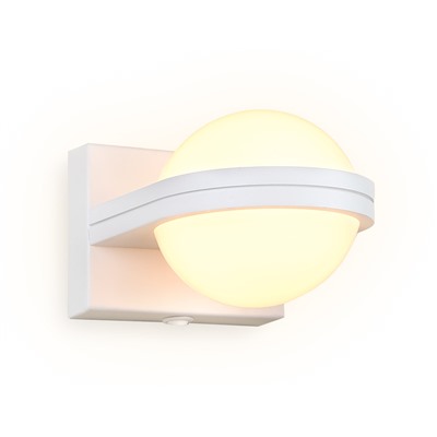 Настенный светодиодный светильник с выключателем FW555 SWH белый песок LED 3000K 5W 80*80*138