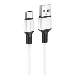 Кабель USB - Type-C Borofone BX84 (повр. уп.)  100см 3A  (white)