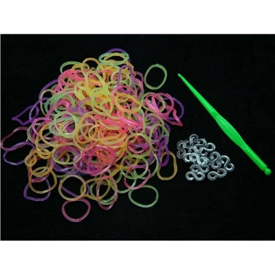 Резинки для плетения Цветные Loom Bands 1000 шт с инструментом