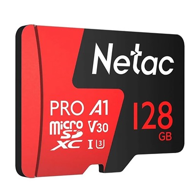 Карта флэш-памяти MicroSD 128 Гб Netac P500 Extreme Pro UHS-I (100 Mb/s) без адаптера (Class 10)