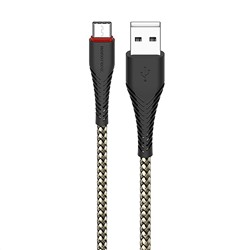 Кабель USB - Type-C Borofone BX25 Powerful  100см 3A  (black)