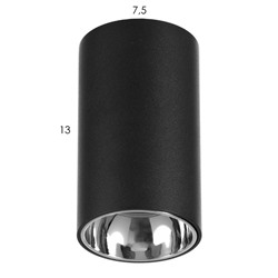 Светильник 671516/1 LED 12Вт черный-серебро 7,5х7,5х15 см BayerLux