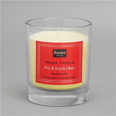 Свеча ароматическая "Aroma Candle", инжир и черная смородина, 8х9 см