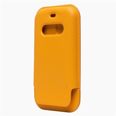 Чехол-конверт - SM001 кожаный SafeMag для "Apple iPhone 12 Pro Max" (повр. уп.) (golden orange)