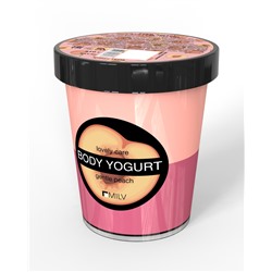 СРОКИ, MILV. Крем-йогурт двухцветный "Персик". 210 г