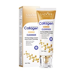 SADOER, Антивозрастное очищающее средство Collagen Anti-Aging Cleanser, 100 г