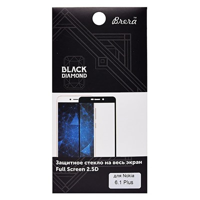 Защитное стекло Full Screen Brera 2,5D для "Nokia 6.1 Plus" (black) (black)