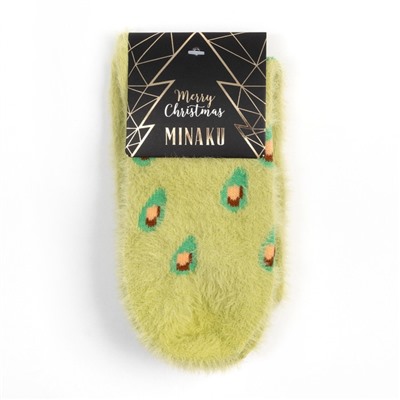 Носки женские махровые MINAKU «Авокадо», размер 36-39 (23-25 см)