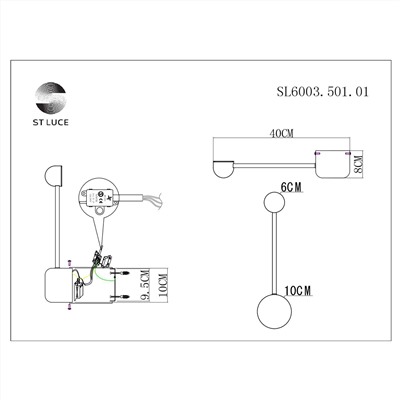 SL6003.501.01 Светильник настенный ST-Luce Белый/Белый LED 1*4W 4000K
