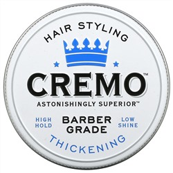 Cremo, Premium Barber Grade Hair Styling Paste, Thickening, 4 oz (113 g)