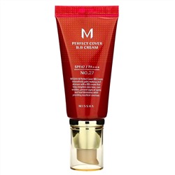 Missha, Perfect Cover BB Cream, BB-крем, SPF 42 PA+++, оттенок 27 медовый бежевый, 50 мл