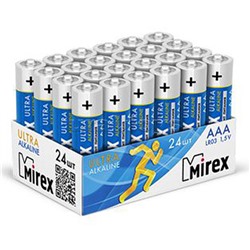 Батарея щелочная Mirex LR03 / AAA 1,5V, 24 шт., шоубокс