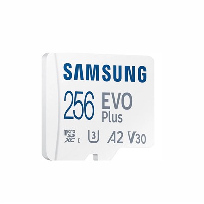 Карта флэш-памяти MicroSD 256 Гб Samsung +SD адаптер (class 10) UHS-1 U3+ Evo Plus (до130 MB/s)